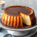 Flan cake with layers of creamy flan, fluffy cake, and a rich caramel topping.