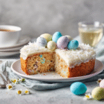 Easy Easter Speckled Coconut Cake