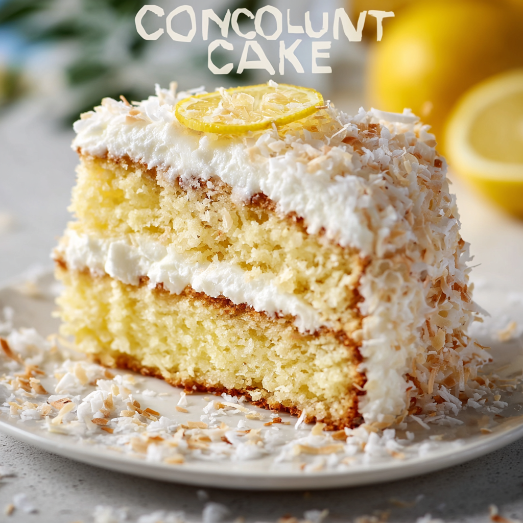 Easy Lemon Coconut Cake | A Refreshing and Moist Treat