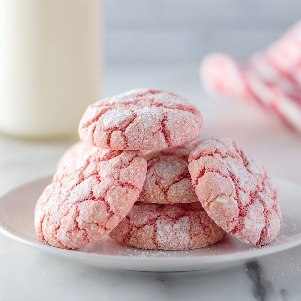 Strawberry Crinkle Cake Mix Cookies Made Easy