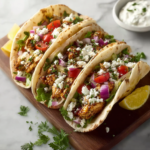 Healthy Mediterranean Chicken Tacos with Zesty Cucumber Salsa