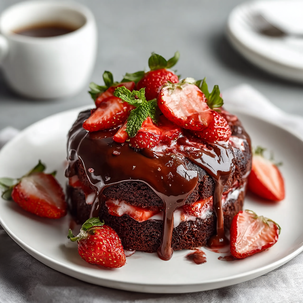 Irresistible Strawberry Chocolate Shell Cake You Can Make at Home