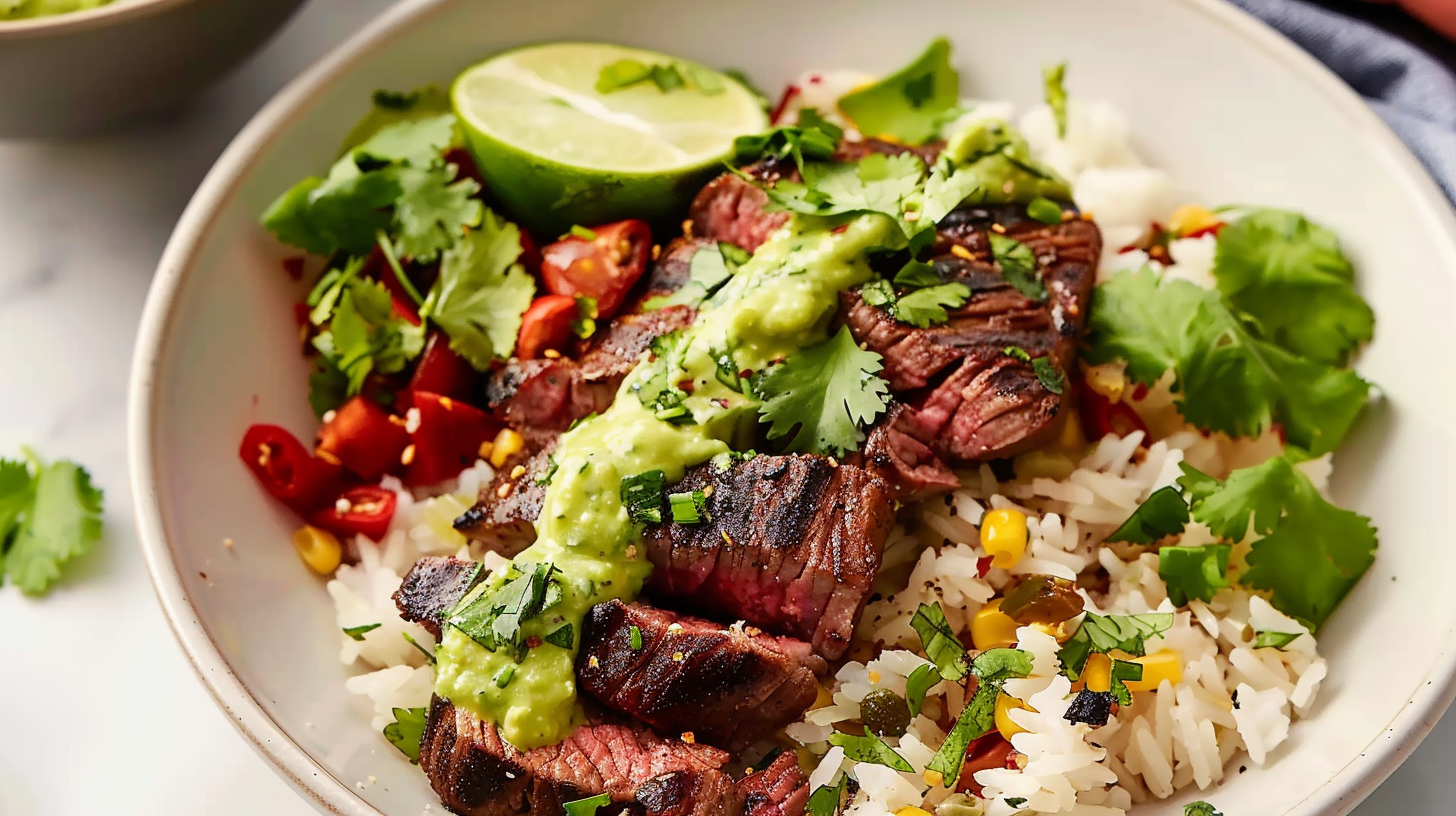 Cilantro Lime Steak and Rice Bowls – Fresh & Flavorful