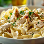 Easy Creamy Chicken and Noodles with Simmered Broth Base