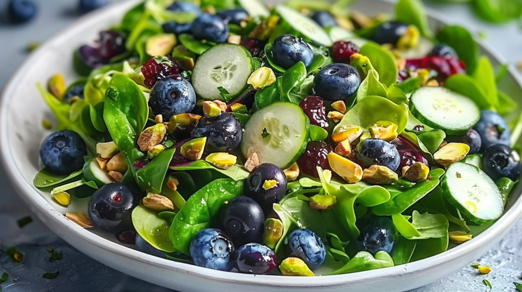 Blueberry Pistachio Spring Salad Recipe (Fresh & Crunchy)