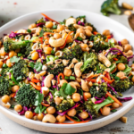 Spicy Cashew Thai Chickpea Broccoli Salad for a Flavorful and Healthy Meal
