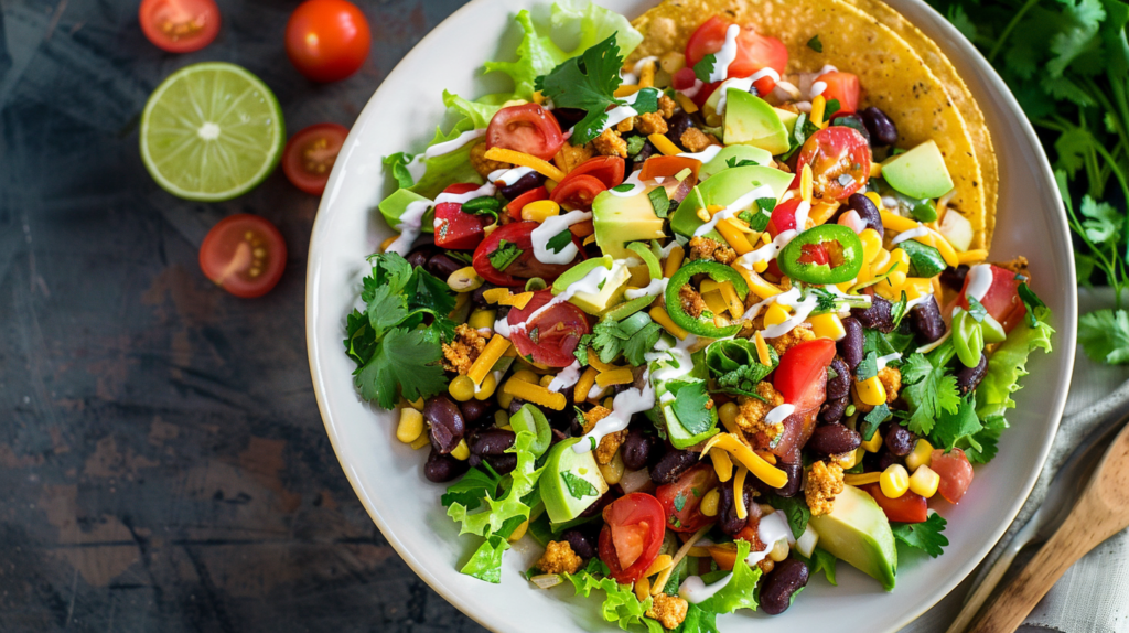 Vegetarian Black Bean Taco Salad