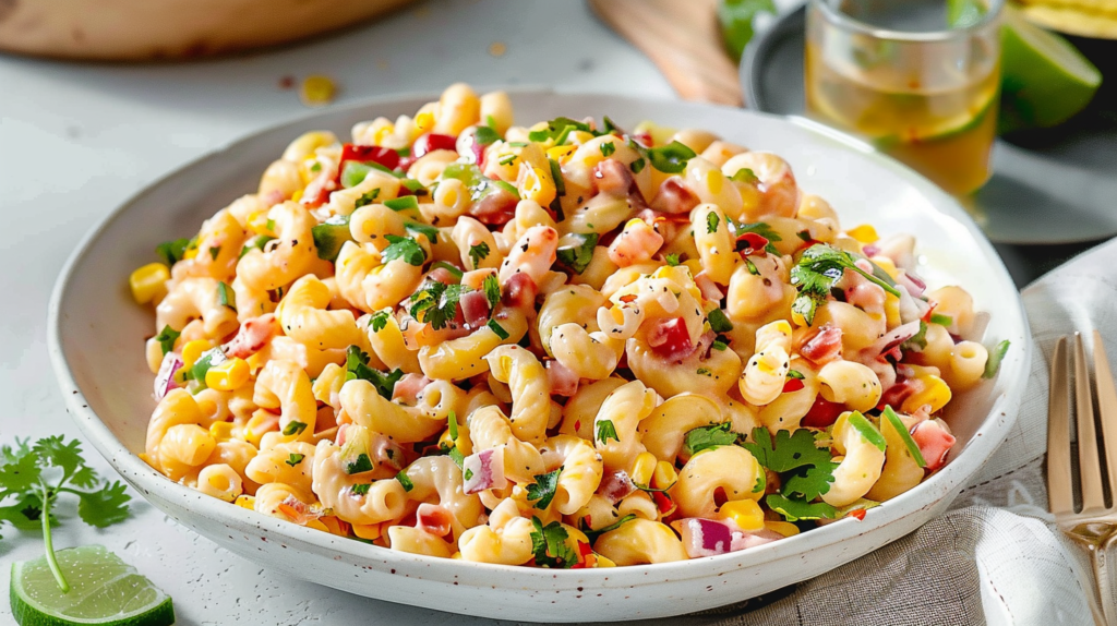 Easy Mexican Macaroni Salad with Fresh Corn & Jalapeño