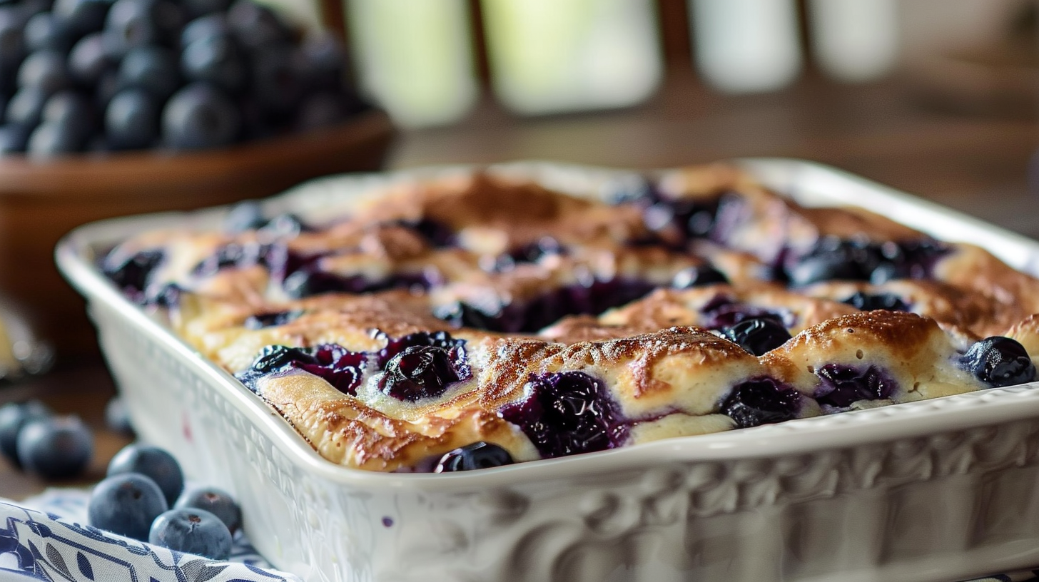 Blueberry Buttermilk Pancake Casserole Recipe