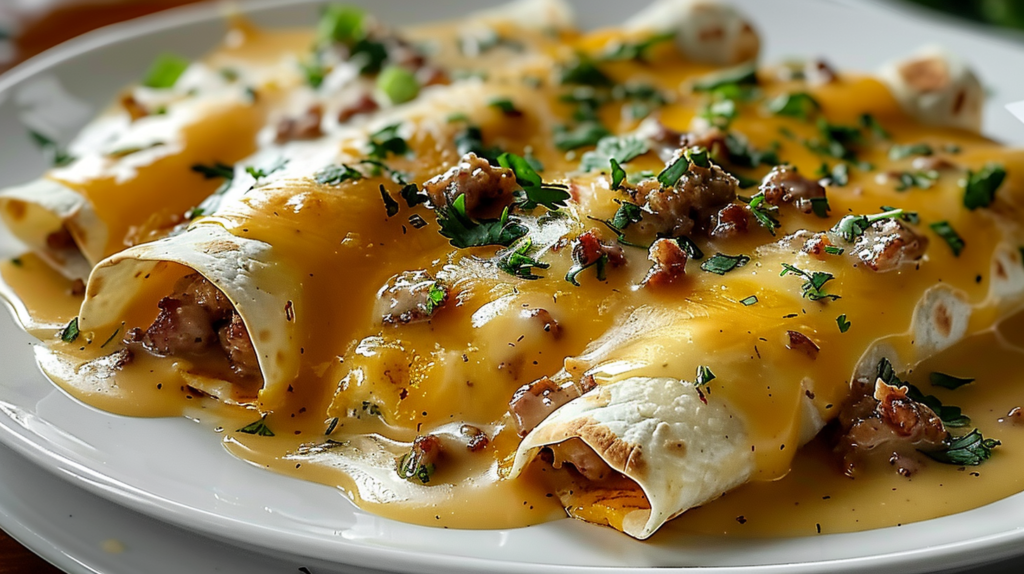 Irresistible Breakfast Enchiladas with Sausage Gravy Made Easy