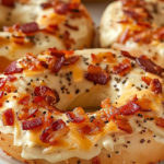 Creamy Turkey Bacon Cheddar Bagels with a Gooey Center