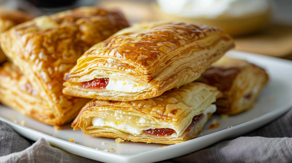 Crispy Cuban Pastelitos with Sweet Guava Paste and Cream Cheese