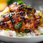 Hawaiian Chicken with Coconut Rice (Healthy Tropical Dinner)