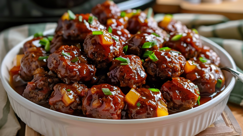 Crockpot Hawaiian Meatballs: A Savory, One-Pan Comfort Dish