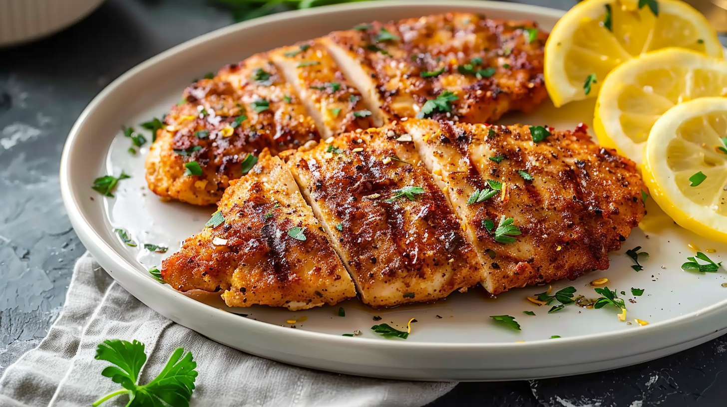 Best Mediterranean Chicken Cutlets with Crispy Parmesan Crust