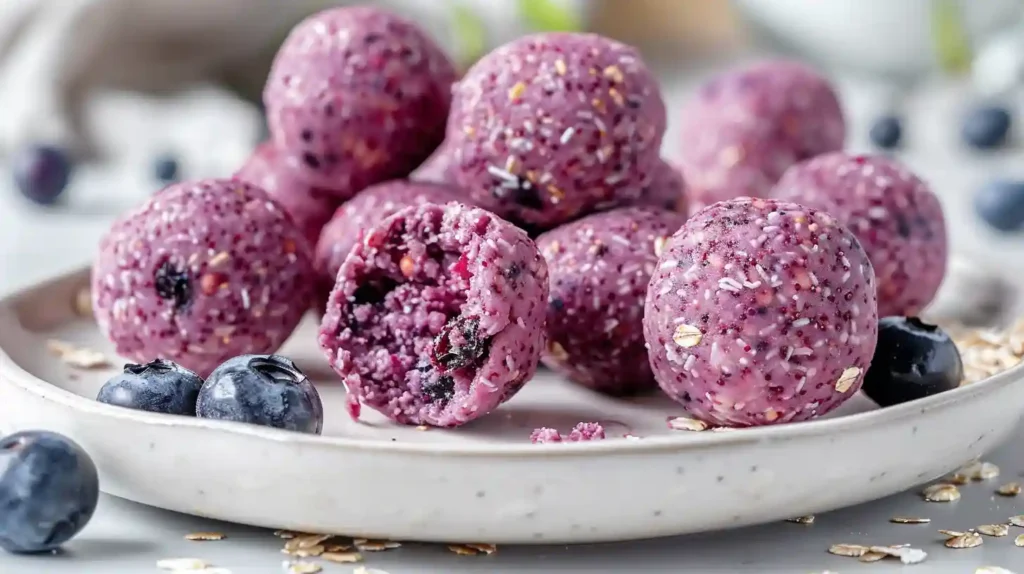 Blueberry Cheesecake Protein Balls