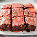 Homemade Strawberry Brownies with Pudding Cake Mix Recipe