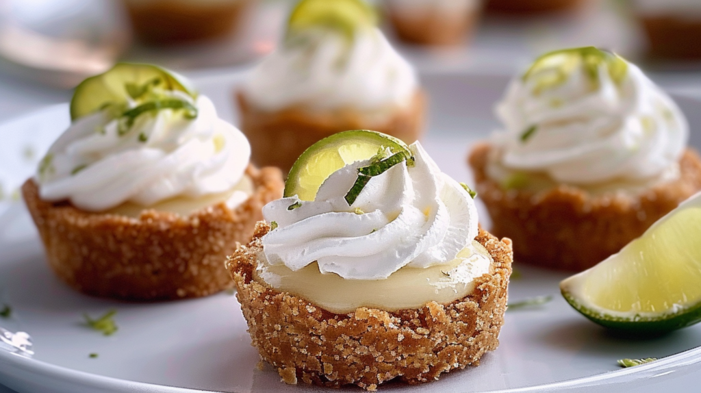 Irresistible No-Bake Mini Key Lime Pies for Easy Family Treats: Quick and Easy Mini Key Lime Pie Recipe with Graham Cracker Crust, Sweetened Condensed Milk Filling, and Lime Zest Whipped Cream Topping