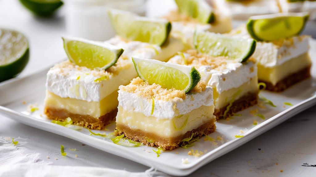 Key Lime Pie Bars with Browned Butter Blondie Base - A Citrusy Delight