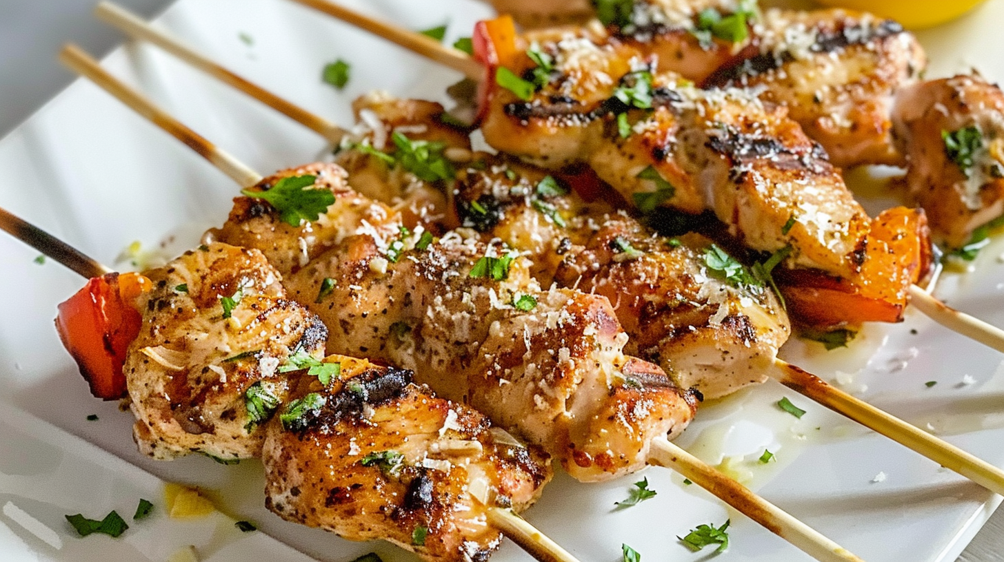 Grilled Ranch Garlic Parmesan Chicken Skewers – A Flavor Explosion