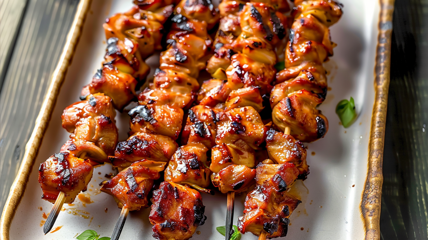 Grilled Thai Coconut Chicken Skewers Recipe