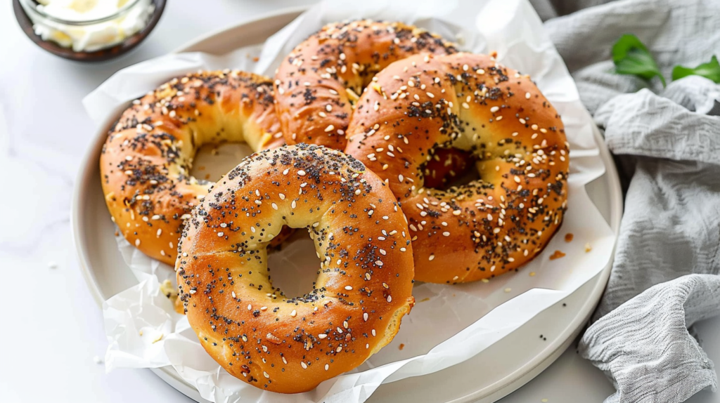 Simple 3 Ingredient Cottage Cheese Protein Bagels In The Air Fryer Or Oven