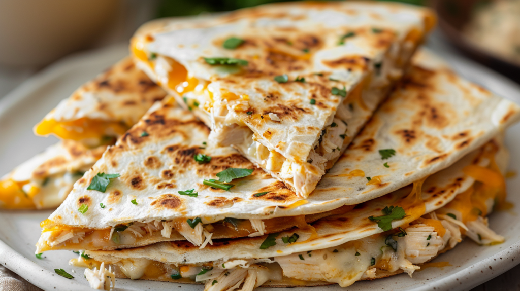 High-Protein Chicken Ranch Quesadilla: Crispy, Low-Carb & Ready in 10 Mins!
