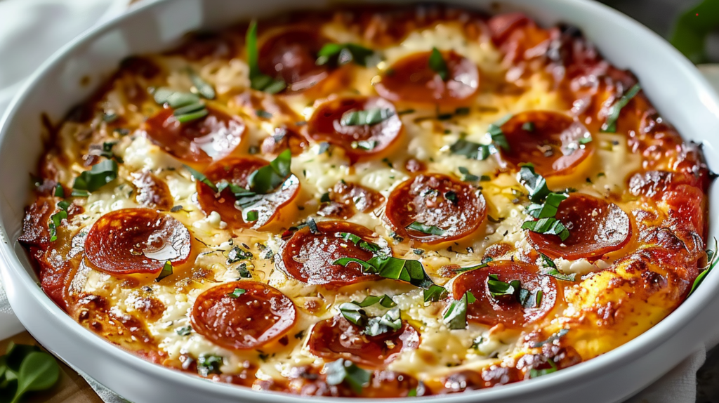 Quick and Easy Low Carb Dinner: Cottage Cheese Pizza Bowl Recipe