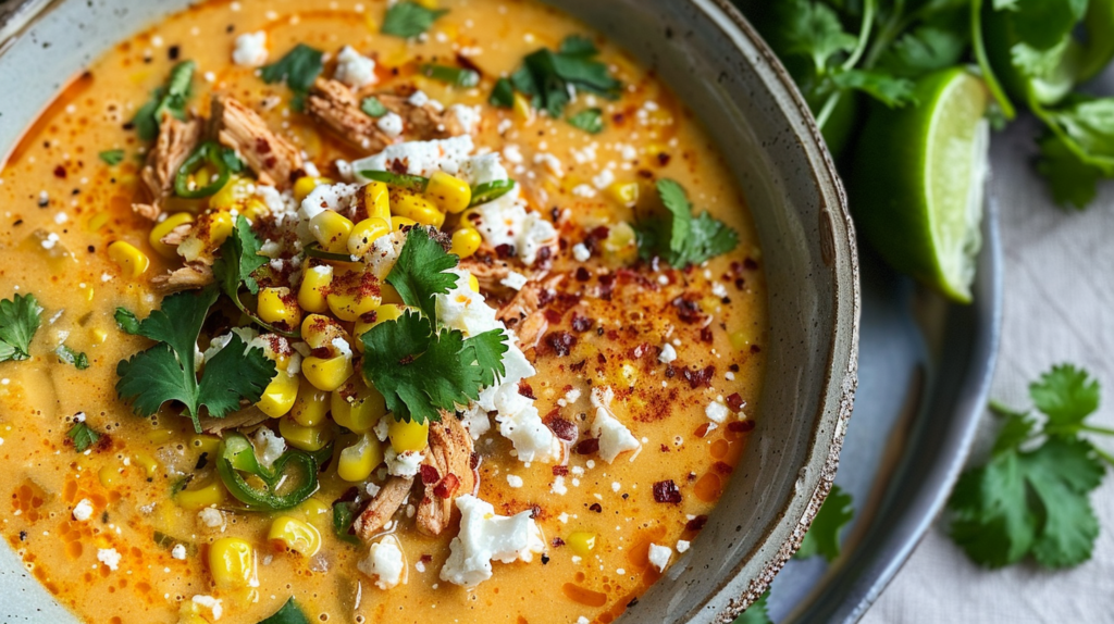 Mexican Street Corn Soup Crockpot Recipe for Cozy Nights