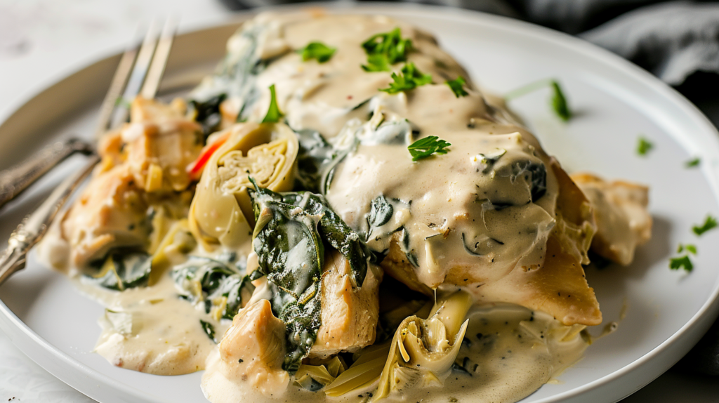 Slow Cooker Spinach Artichoke Chicken: A Comforting One-Pan Dish