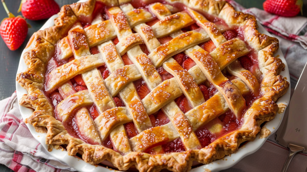 Easy Homemade Strawberry Rhubarb Pie Recipe