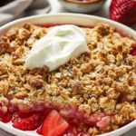 Old-Fashioned Strawberry Rhubarb Crisp Recipe