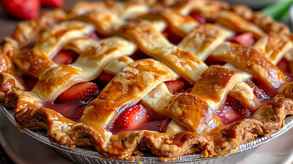 Best Strawberry Rhubarb Pie Recipe | Flaky Crust Classic Homemade Dessert