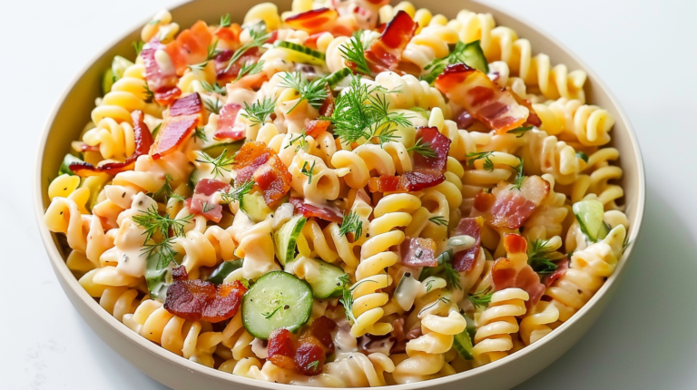 Dill Pickle Bacon Pasta Salad
