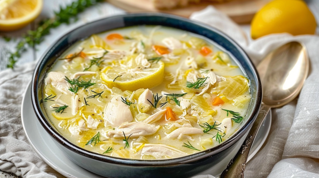 Avgolemono — Greek Lemon Chicken Soup – Skinny Spatula