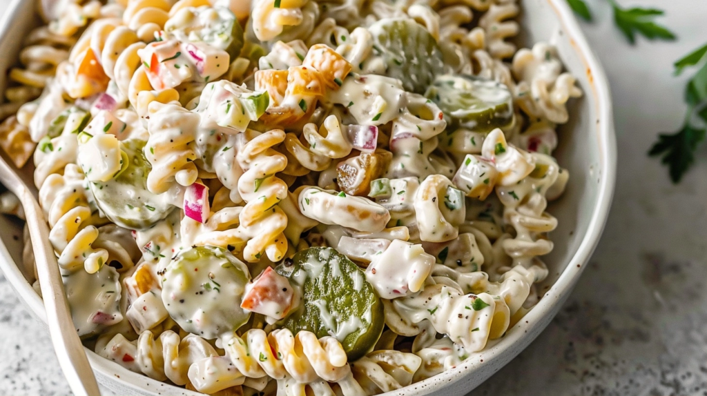 Creamy Dill Pickle Pasta Salad for Summer