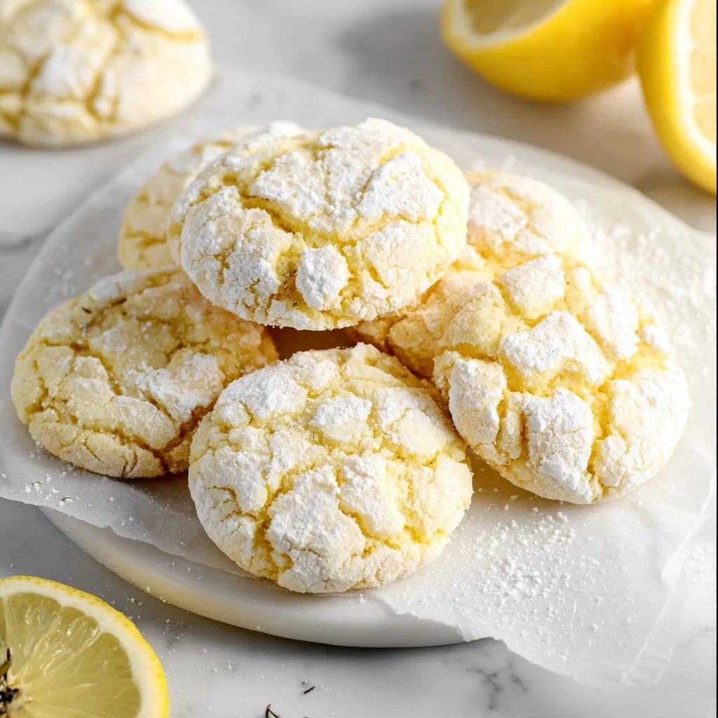 Lemon Crinkle Cookies with Freeze-Dried Blueberries – A Soft & Crunchy Treat from Herbs & Flour
