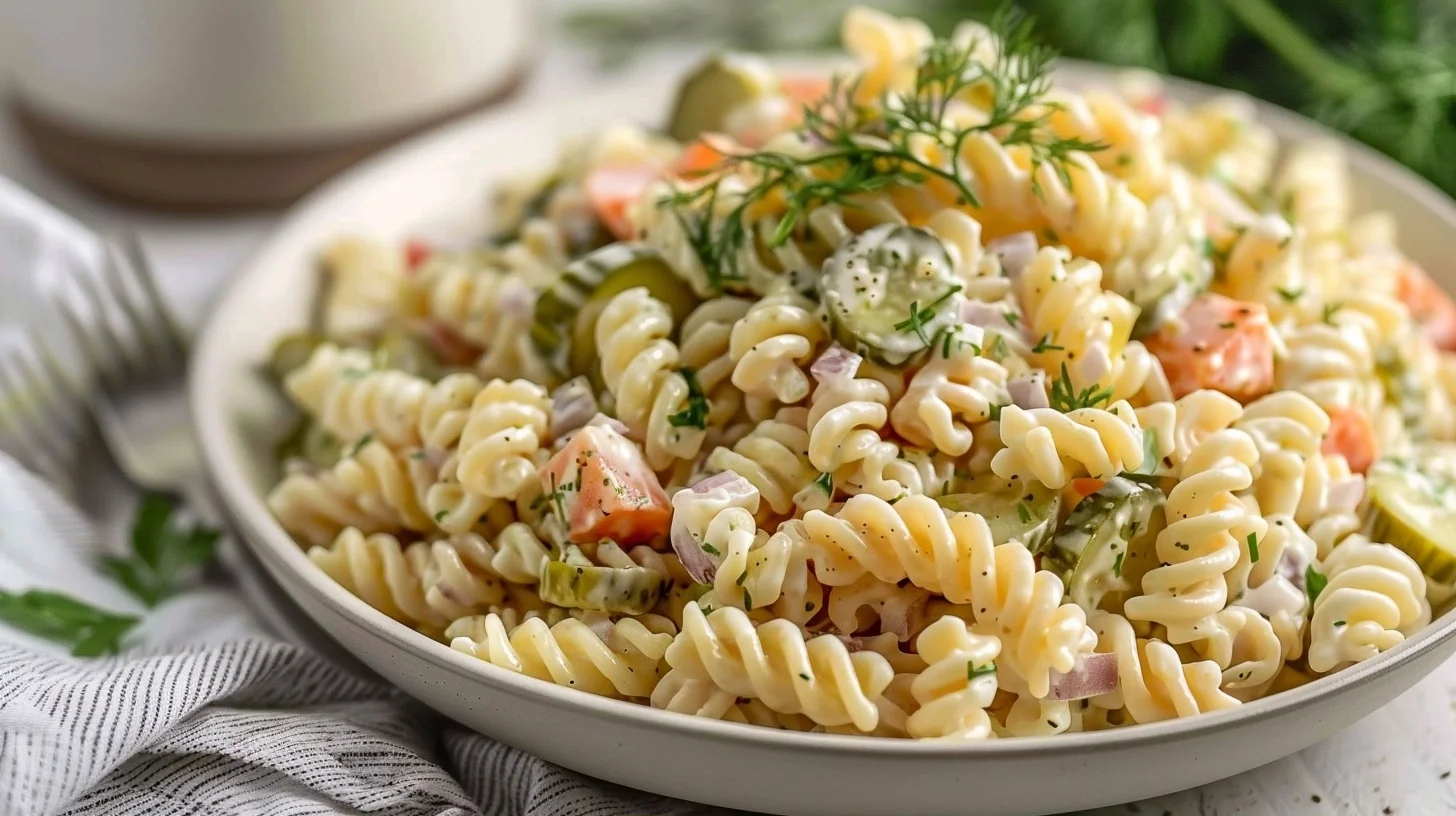 Easy Dill Pickle Pasta Salad Recipe for the Perfect Creamy Side Dish