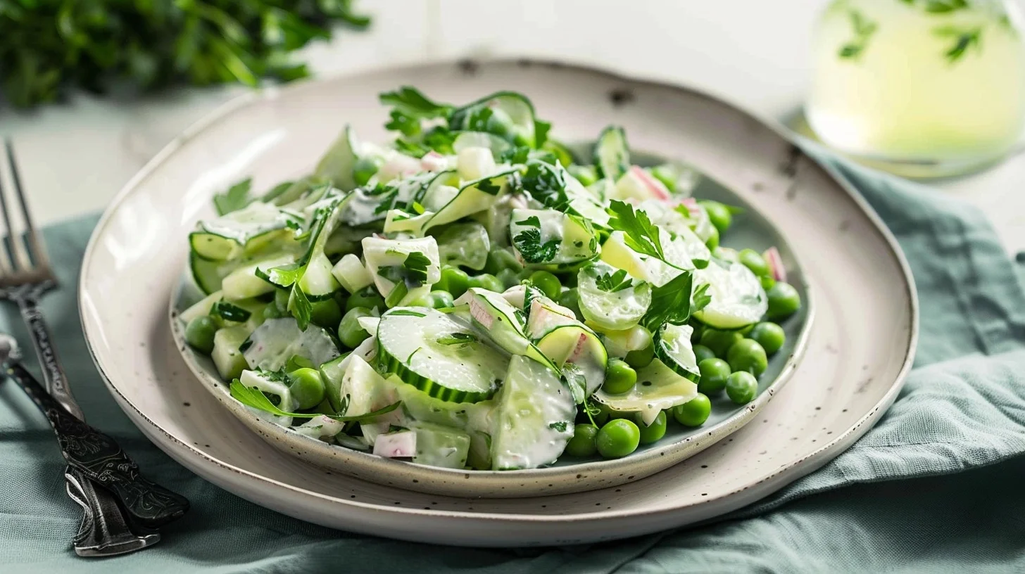 Creamy Cucumber Pea Salad: A Refreshing, No-Cook Salad That’s Ready in Minutes