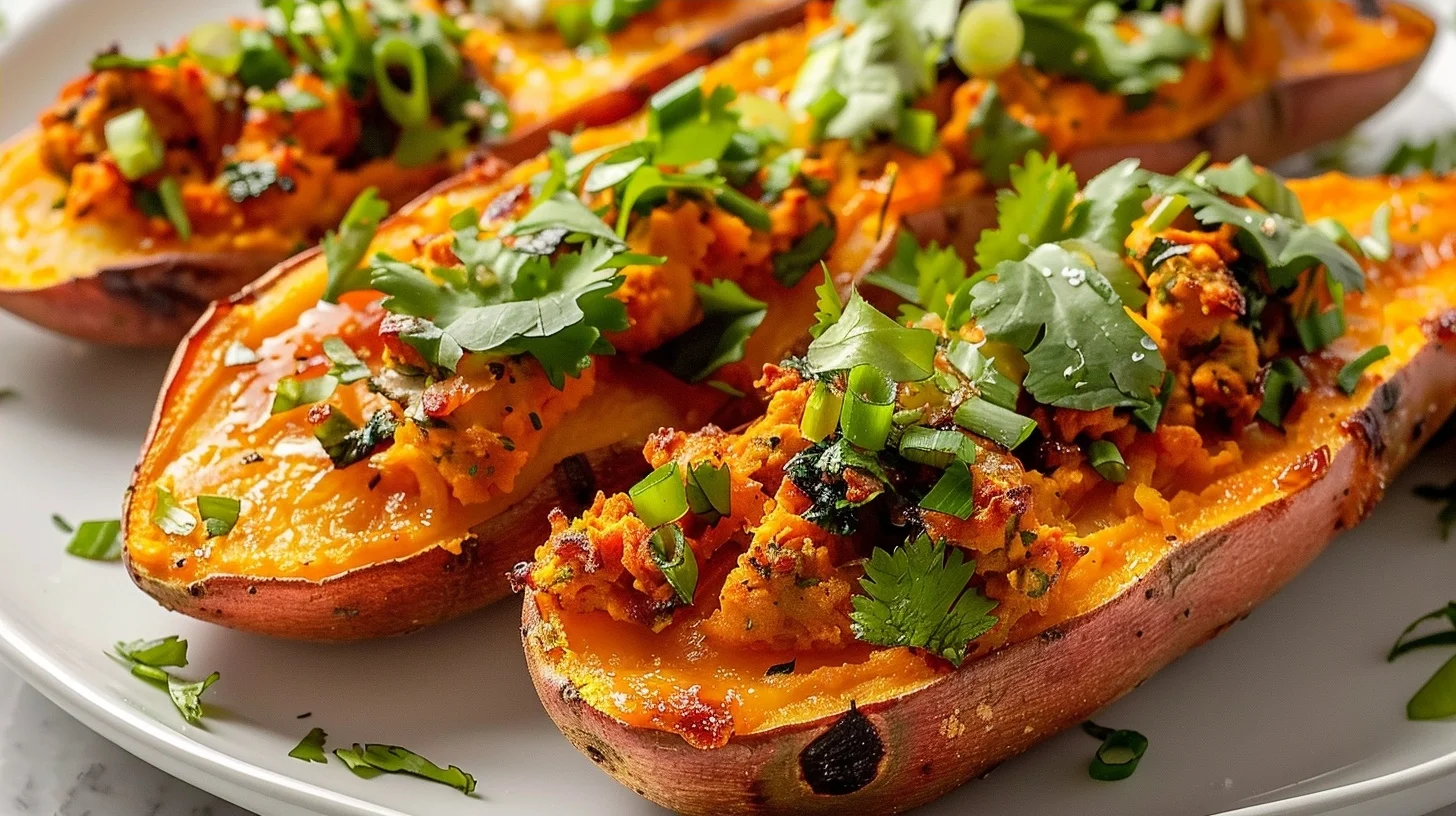 Sweet Potato Boats | High-Protein Meal Prep