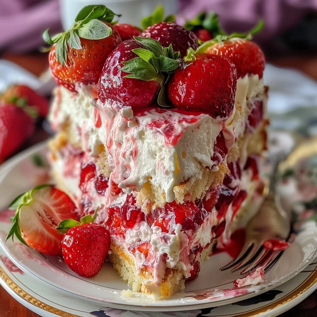 Strawberry Earthquake Cake Unbelievably Easy Showstopper Dessert Recipe