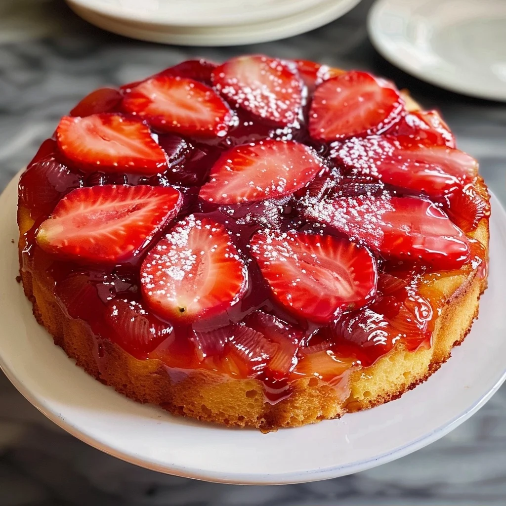 Delicious Strawberry Upside Down Cake Recipe: Moist & Flavorful!