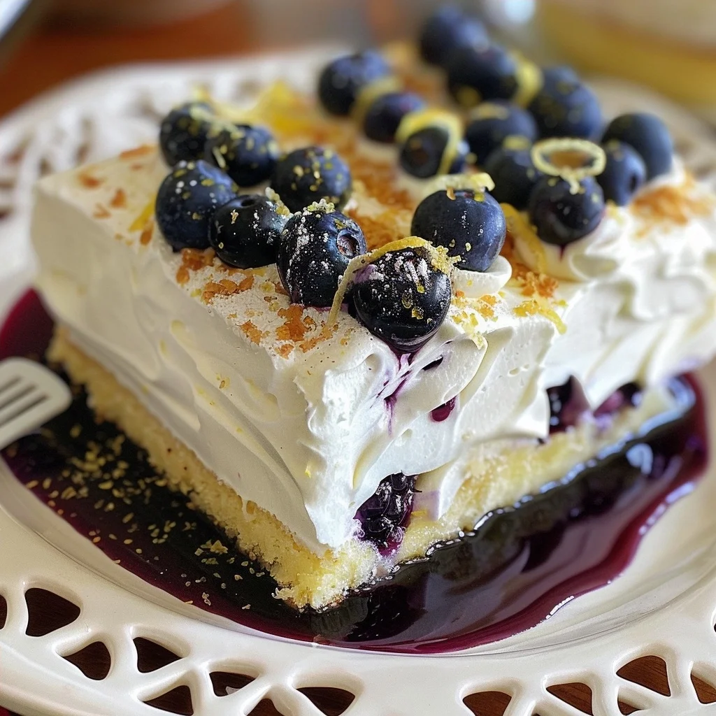 No Bake Lemon Blueberry Dessert | A Refreshing Summer Treat