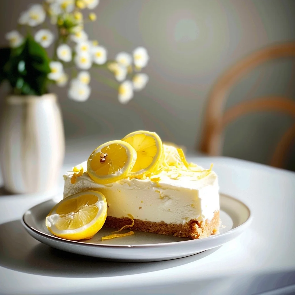 Easy No-bake Lemon Cheesecake