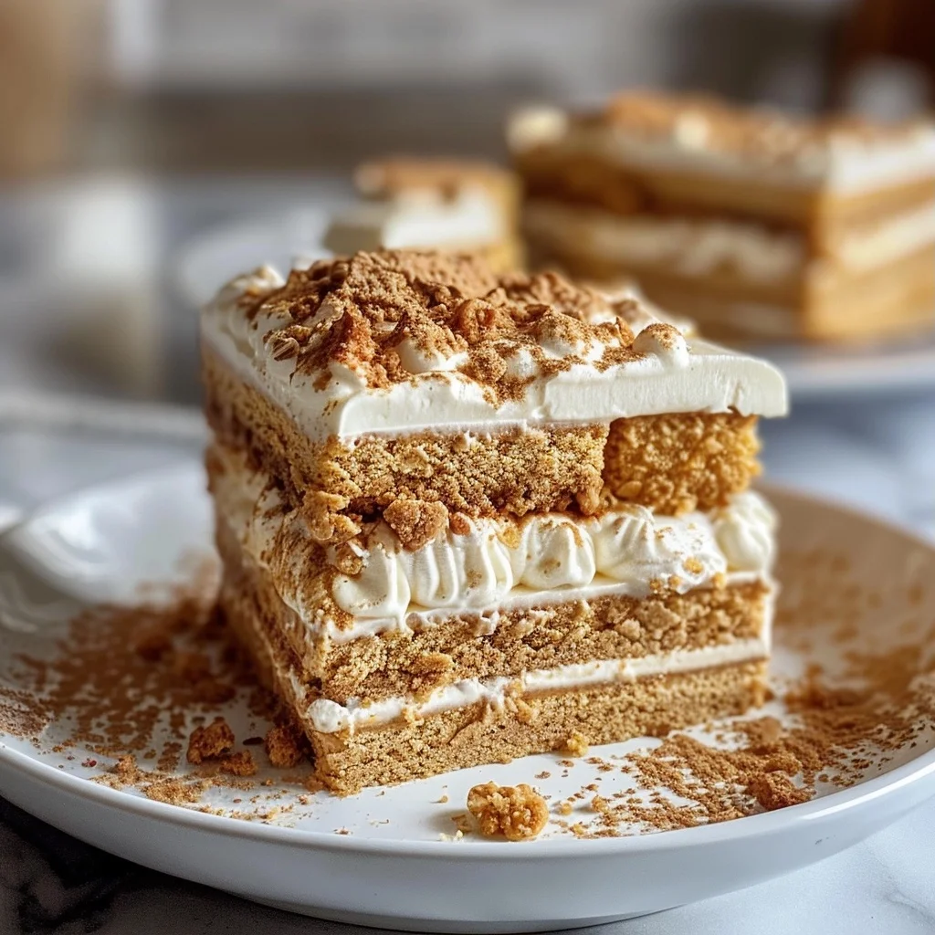 No Bake Biscoff Icebox Cake Recipe | Creamy Layered Treat