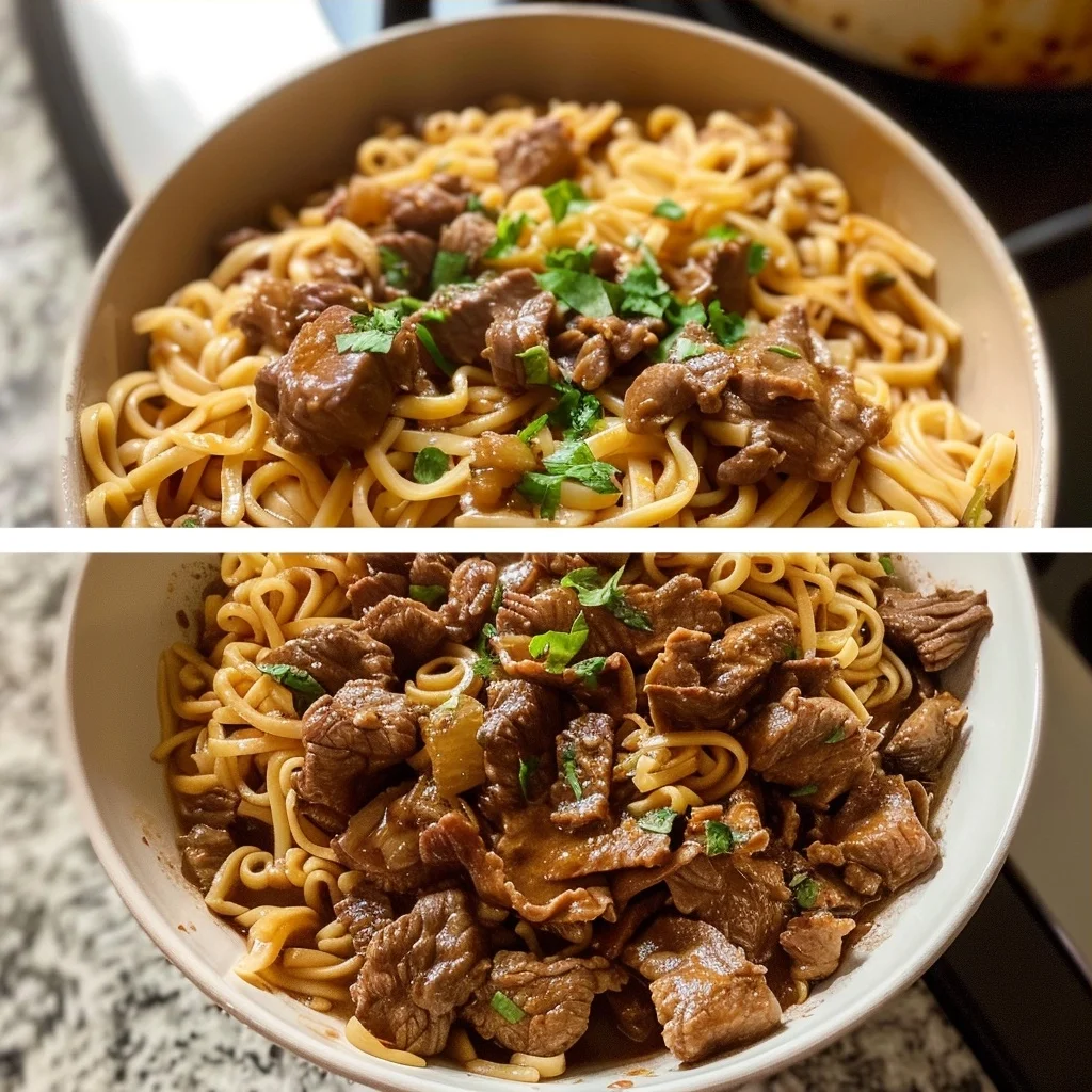 Healthy Lean Beef and Whole-Wheat Noodles with Quick Teriyaki Glaze