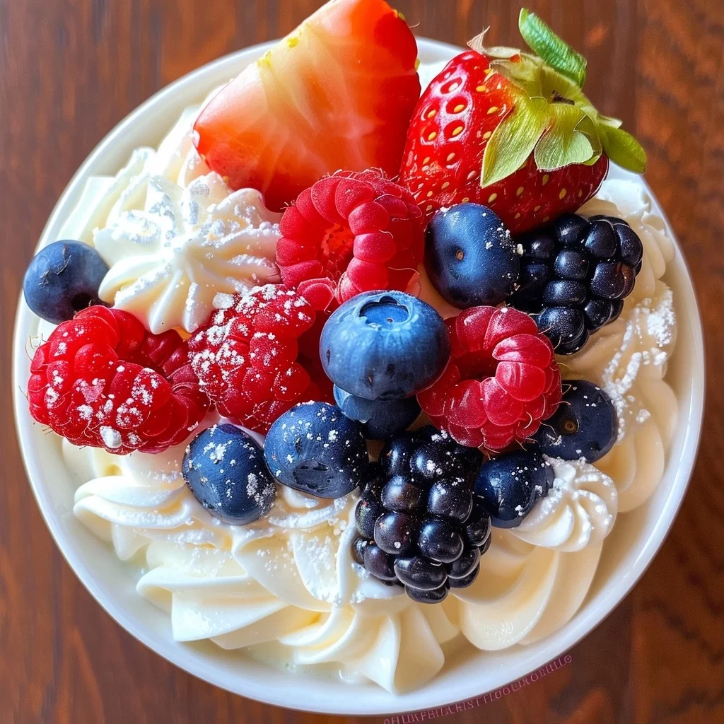Red White & Blue Mixed Berry Yum Yum | Easy No-Bake 4th of July Dessert